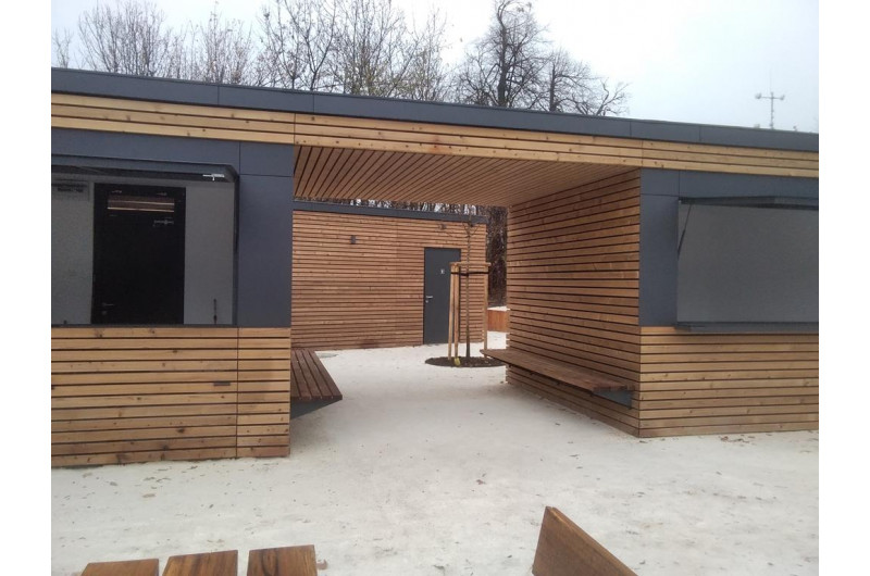 TR-THW-10&10 - Büfé pavilon esőbeállóval TR-THW-10&10 - Büfé pavilon esőbeállóval